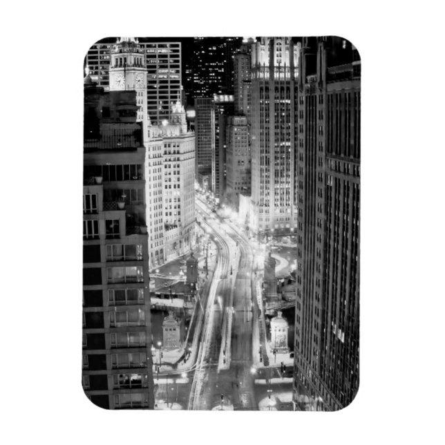 Imán Avenida del Norte de Michigan en Chicago después d (Vertical)