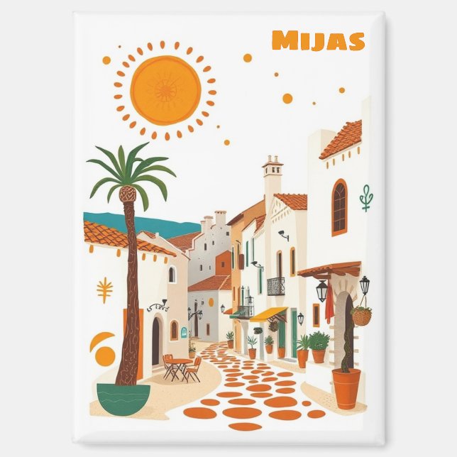 Imán Avenida mediterráneo de Mijas España (Anverso)
