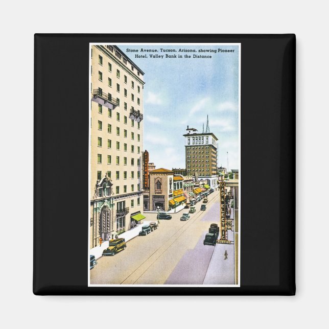 Imán Avenida Stone, Tucson, Arizona Retro Road Trip (Frente)
