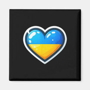 Imán Aventador Ucraniano Fan Bandera de Ucrania Corazón