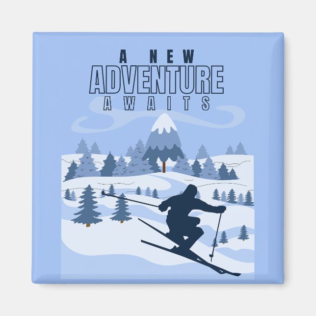 Imán Aventura al aire libre snowboard Winter (Frente)