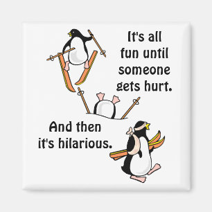 Imán Aventura del esquí del pingüino