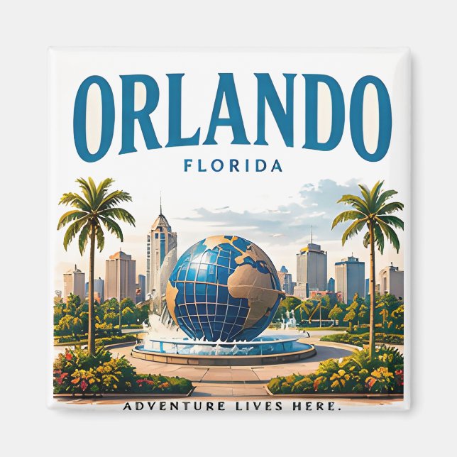 Imán Aventura del sol de Orlando (Frente)