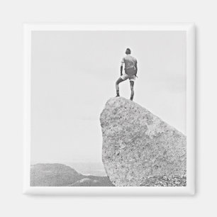 Imán Aventura Viaje FOTO Black White Explore Diversión