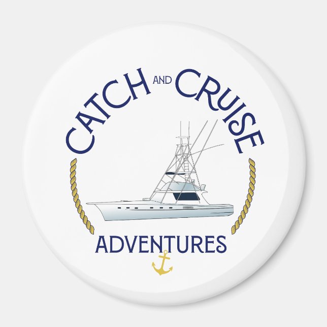 Imán Aventuras de captura y crucero Marlin Mujer 3" Mag (Frente)