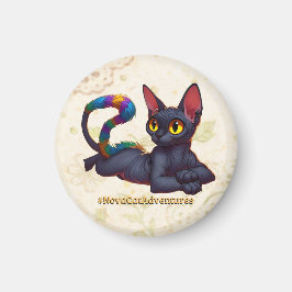 Imán Aventuras de Nova Cat – Gato negro inspirado en Eg