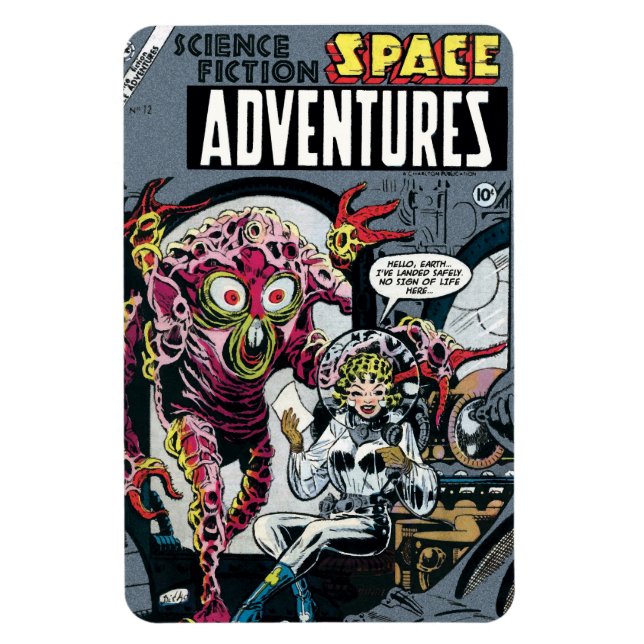 Imán Aventuras Espaciales #12 Divertido Cómic Retro de  (Vertical)