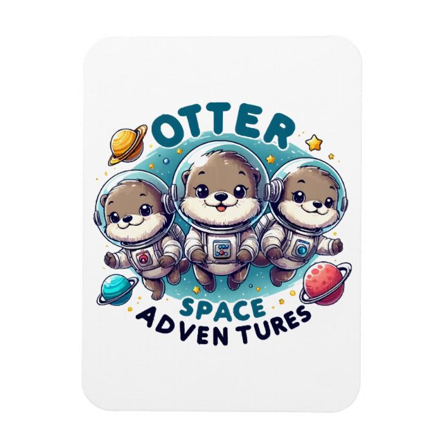 Imán Aventuras Espaciales de Nutria (Vertical)
