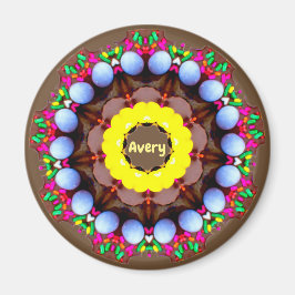 Imán AVERY ~ Fractal del patrón personalizado de Pascua