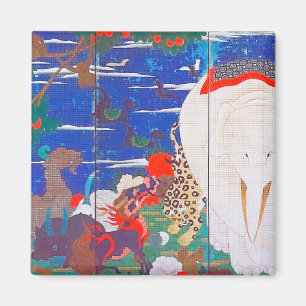 Imán Aves, animales y plantas (derecha) Jakuchū