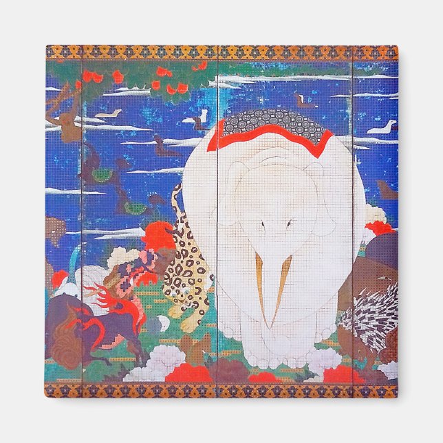 Imán Aves, animales y plantas florecientes (derecha)Jak (Frente)