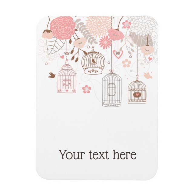 Imán Aves caprichosas personalizadas (Vertical)