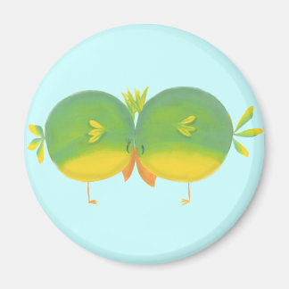 Imán Aves de amor personalizado y Chica