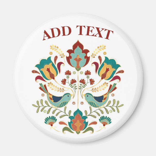 Imán Aves de bienvenida hex holandesas (Frente)