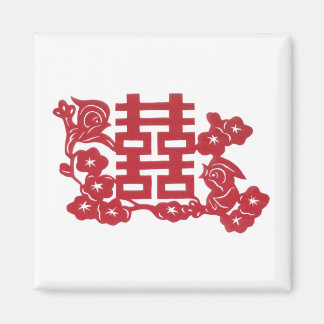 Imán Aves de doble felicidad