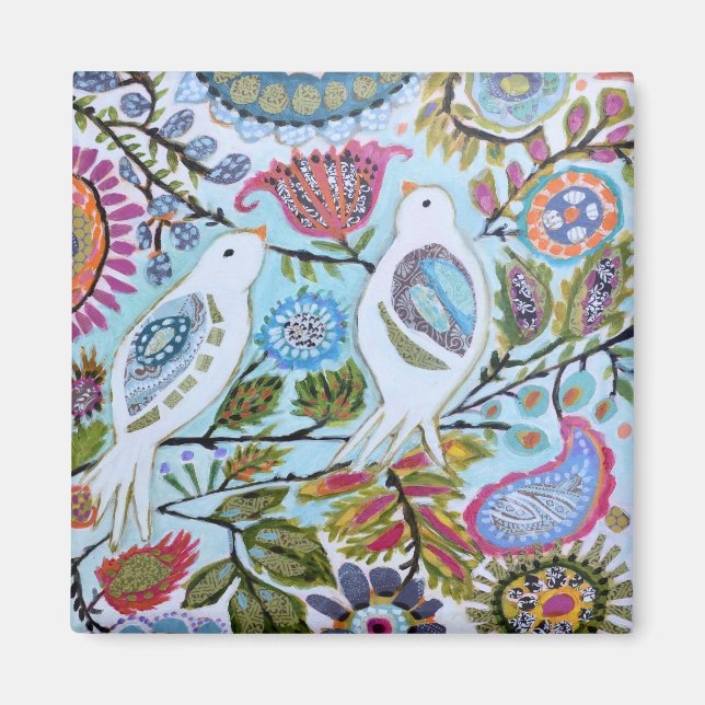 Imán Aves de papel I (Frente)