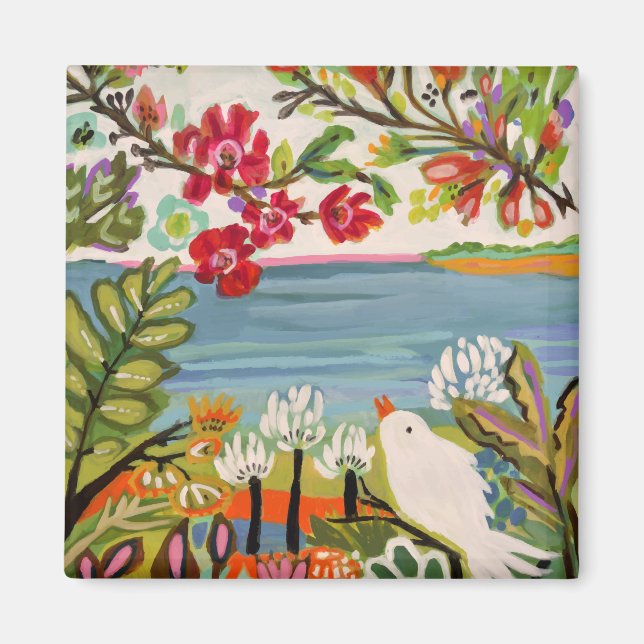 Imán Aves en el jardín (Frente)