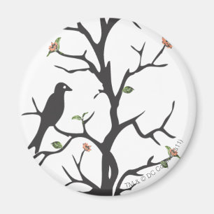Imán Aves superchica en el árbol