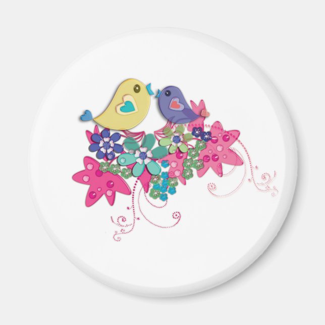 Imán Aves, vidrio (Frente)