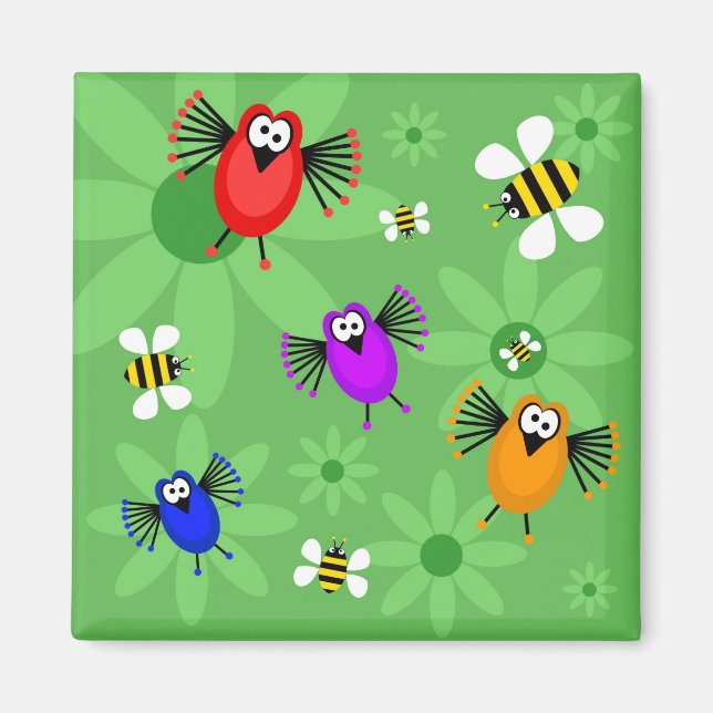 Imán Aves y abejas (Frente)