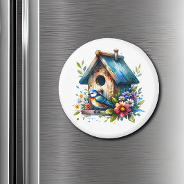 Imán Aves y Aves de Cuta Pequeña Acuarela