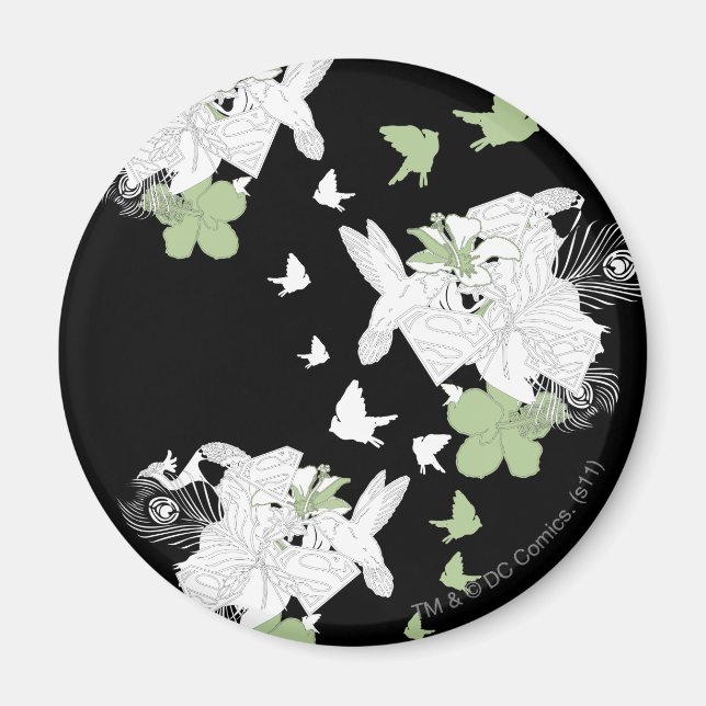 Imán Aves y plumas superchica (Frente)