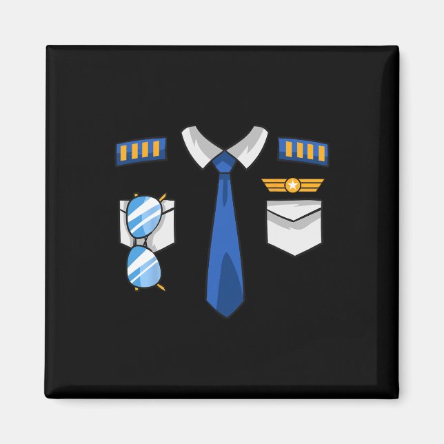Imán Aviador de aviación de uniforme piloto de vestuari (Frente)