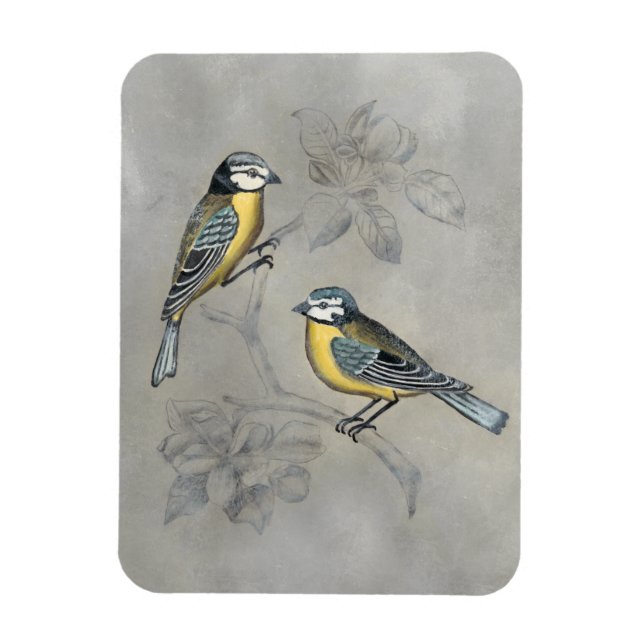 Imán Aviario silencioso | Pareja de aves (Vertical)