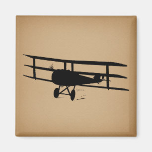 Imán Avión antiguo Silhouette Avión Vintage