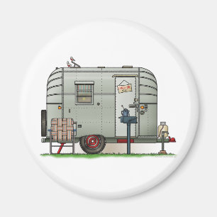 Imán Avion Camper Trailer