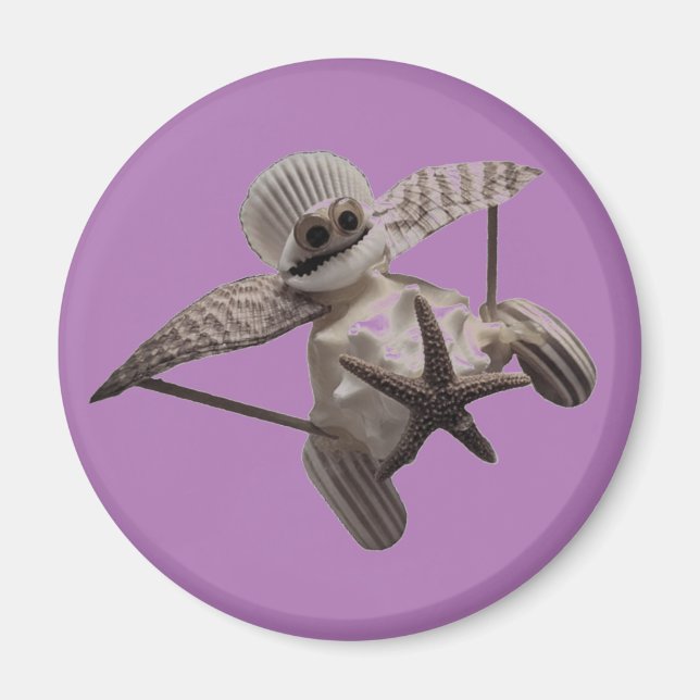 Imán Avión de arte de Shell (Frente)