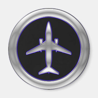 Imán Avión de reacción de plata