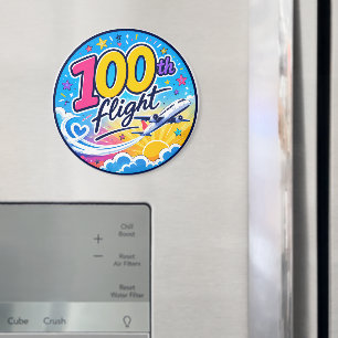 Imán avión de viaje colorido recuerdo de vuelo 100