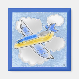 Imán Avión Jet de arte digital
