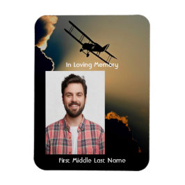 Imán Avión piloto de oraciones fotográficas conmemorati