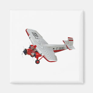 Imán avión retro personalizado