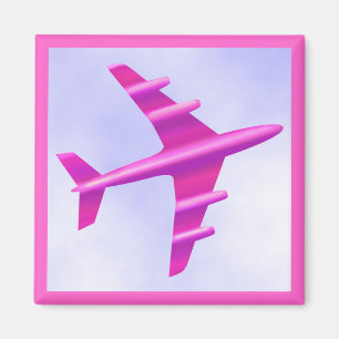 Imán Avión rosa