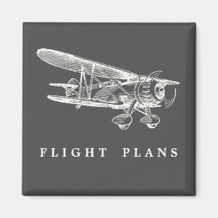 Imán Avión Vintage, Planos de vuelo