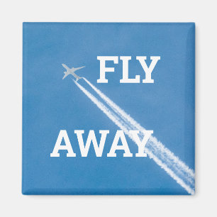 Imán Avión vuela en el cielo azul