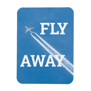 Imán Avión vuela en el cielo azul