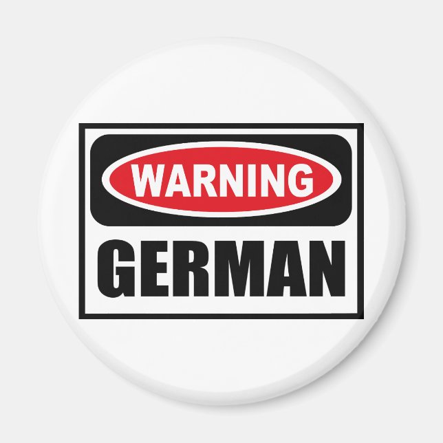 Imán Aviso a GERMAN Magnet (Frente)