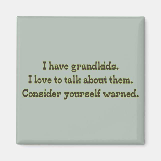 Imán Aviso a los abuelos (Frente)