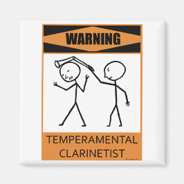 Imán Aviso Clarinetista Temperamental