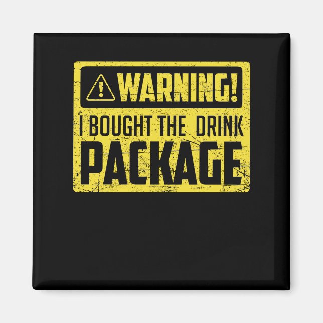 Imán Aviso Compré El Paquete De Bebidas (Frente)