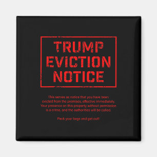 Imán Aviso de desalojo de Trump