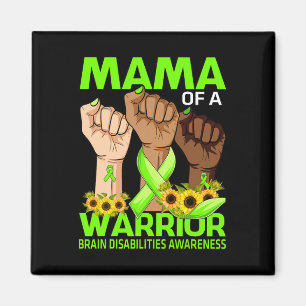 Imán Aviso De La Mamá De La Mano De Un Guerrero Con Dis
