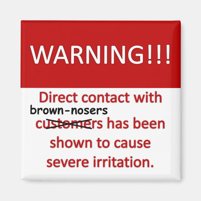 Imán Aviso de la nariz marrón (Frente)