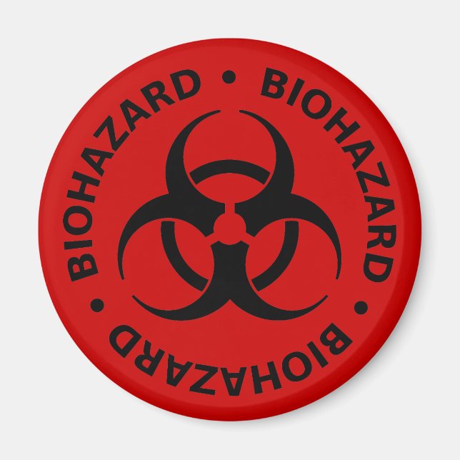 Imán Aviso de peligro biológico (Frente)