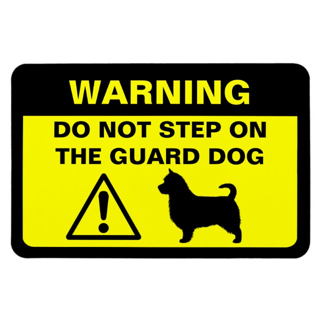 Imán Aviso de perro de la Guardia Australiana Terrier ( (Horizontal)