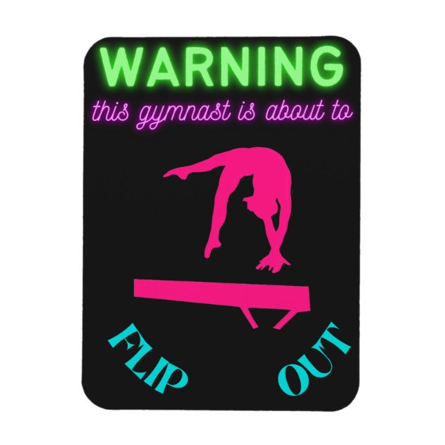 Imán Aviso De Que Esta Gimnasta Está A Punto De Volvers (Vertical)